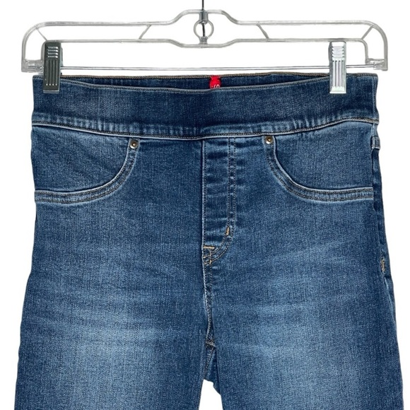 Spanx Pull-On High Rise Skinny Jeans Raw Hem Distressed | Size S/P - Picture 5 of 8